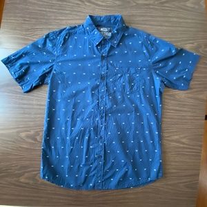 Broken Threads Brand Navy Blue Short Sleeve Button Down Size XL